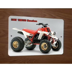 1987 Yamaha YZF350 Banshee ATV 4 Wheeler Quad Bike Motorcycle 8x12‎ Metal Sign